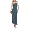 thumbnail image 1 of FOCUSNORM Femmes Bretelles Spaghetti Robe Sans Manches Été en Tricot Couleur Unie Longue Robe de Soirée pour la Plage Cocktail Boîte de Nuit, 1 of 6