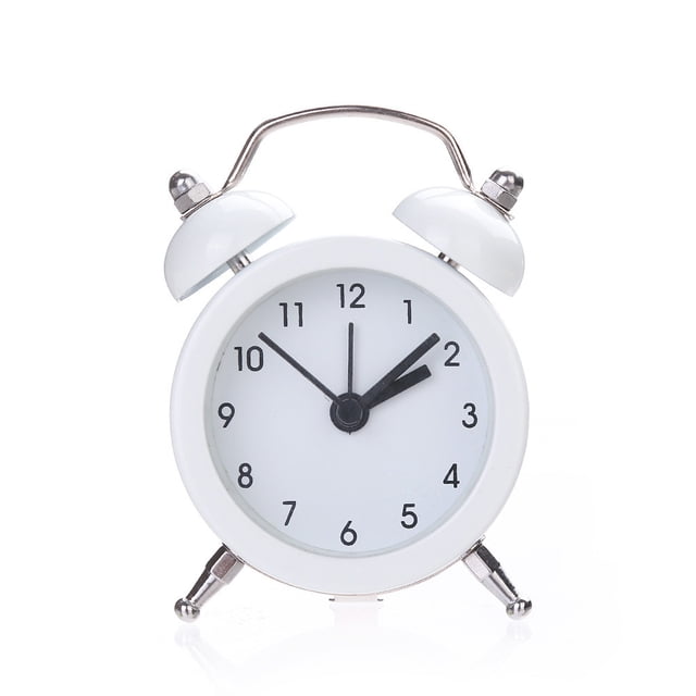 Agiferg Twin Bell Silent Alloy Stainless Metal Alarm Clock
