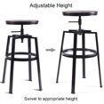 thumbnail image 2 of Costway Vintage Tabouret de Bar Réglable en Bois Métal Design Chaises de Pub Industriel Ensemble de 2, 2 of 6