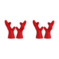 thumbnail image 3 of mmirethe 2pcs Easy To Install Antlers Sticker To Decorate Christmas Car Cute Waterproof Red large 2Set, 3 of 6