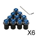 thumbnail image 1 of DYNWAVECA 6X 10 Pieces Universal Windscreen Windshield Bolts Screw Kit M5 5mm Bolt Blue, 1 of 9
