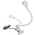 thumbnail image 3 of Clip Lampe de Bureau 10 Vitesses Réglables LED Double Tête Lampe de Table Col de Cygne Lampe de Lecture pour Chambre à Coucher, 3 of 8