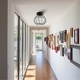 thumbnail image 4 of Semi Flush Mount Ceiling Light Industrial Metal Cage Ceiling Lamp Fixture Modern Flush Mount Ceiling Light For Hallway Porch Kitchen Bathroom, 4 of 7