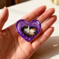 thumbnail image 4 of SIfdSeng Obtenez-le Rapidement Commémoratif de Chat Câlin de Poche en Forme de Cœur Charme de Chat Endormi Figurines Souvenir en Résine Animal Attentionné pour les Propriétaires de Chats en Deuil et les Amoureux des Chats, 4 of 4