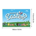 thumbnail image 3 of Lksixu Easter Decorations Easter Banner Holiday Decorations Eggs Bunny Banner Cloth Holiday Party Photo Background Easter Ornaments Spring Decor for Party Holiday, 3 of 4