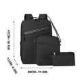thumbnail image 1 of Rbaofujie Fishing Backpack Business Three Piece Backpack for Men Large Capacity Spliced Student School Bag and Fashionable Computer Bag Backpack for Kids, 1 of 4