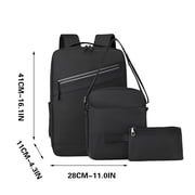Rbaofujie Fishing Backpack Business Three Piece Backpack for Men Large Capacity Spliced Student School Bag and Fashionable Computer Bag Backpack for Kids