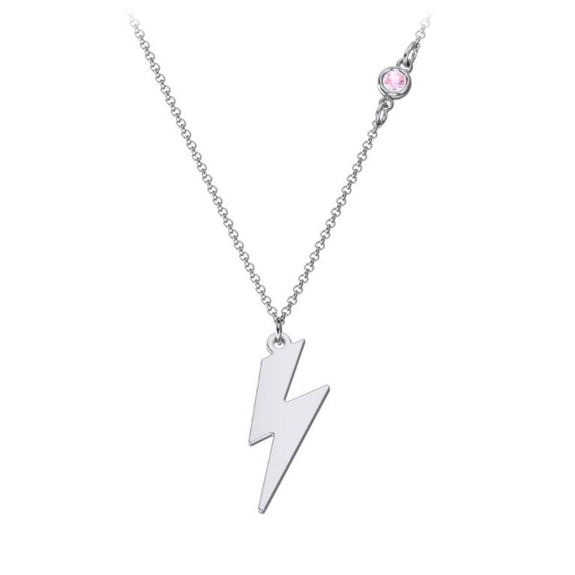 Collier Breloque Éclair avec Pierre Précieuse