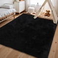 thumbnail image 1 of HOMERRY 5ft x 8ft Shaggy Area Rugs for Bedroom Living Room Fluffy Rug Plush Decorative Rug for Indoor Home Floor Carpet, Black, 1 of 2