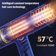 thumbnail image 4 of AMERTEERHigh-Power Electric Hair Dryer - 2000W Salon Grade Blow Dryer with Overheating Protection  3 Wind Speeds  and Infinitely Variable Temperature Control  Available in Black, 4 of 7