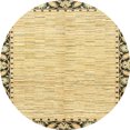 thumbnail image 1 of Ahgly Company Tapis d'Intérieur Rond Abstrait Cannelle Brun Abstrait, 3 Pieds Rond, 1 of 6