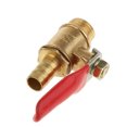 thumbnail image 1 of mmirethe Divers Type Robinet à Boisseau Sphérique Fileté Laiton Robinet à Boisseau Sphérique 2 interface 12mm 8mm Rouge 5Set, 1 of 6