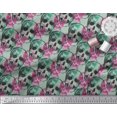 thumbnail image 2 of Soimoi Poly Georgette Fabric Skull Halloween Print Sewing Fabric Yard 52 Inch Wide, 2 of 3