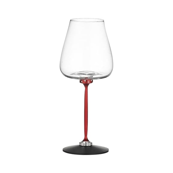 SDNall Tall Glass Cups Rotating Red Aluminum Alloy Cup, Automatic Awakening Tall Glass for Happy Hour, Office Desk Accessory