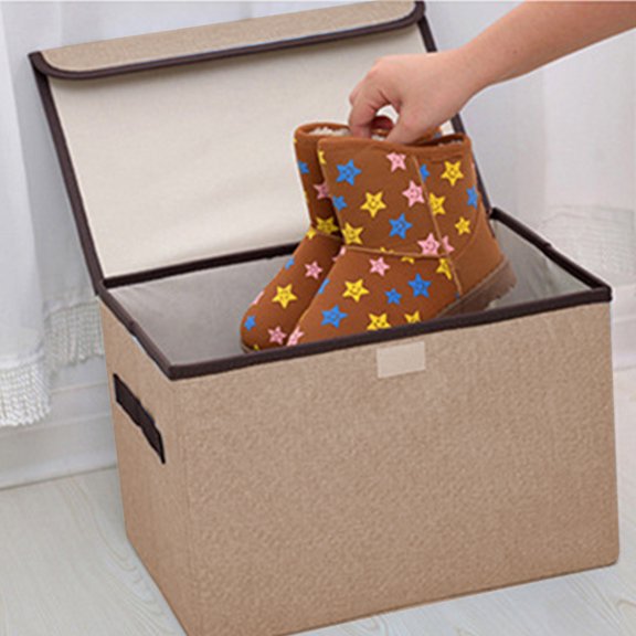 shyuyusa Larger Fabric Collapsible Storage Bins Foldable Storage Boxes with Lids, Storage Cube Organizer Basket for Home, Closet, Bedroom