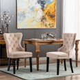 thumbnail image 2 of Costaelm Modern Tufted Velvet Dining Side Chair, Navy Blue (Set of 2), 2 of 7