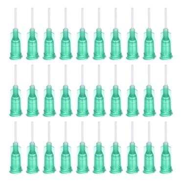 100 Pcs Aiguilles Distributrices 18G avec Luer Lock, Tube d'Aiguille pour Colle PTFE 1/2 Pouces Aiguille Flexible Vert