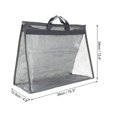 thumbnail image 2 of Unique Bargains Handbag Dust Bags, L Size PVC Dustproof Transparent Purse Protector, Gray, 2 of 5