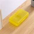 thumbnail image 4 of AHMT Pencil Case With Pencil Sharpener, Large Hard Pencil Box Bulk, Clear Crayon Box Marker Pen Organizer, Plastic Storage Container with Snap Lid, Stackable School Supply Organizer(1PCS, G), 4 of 7
