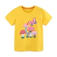 thumbnail image 1 of Vêtements pour Tout-Petites Filles T-Shirt à Manches Courtes pour Tout-Petite Fille avec Papillon Col Rond Vêtements d'Été pour Ado Fille Vêtements 2T pour Filles Tenue pour Fille, 1 of 8