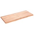 thumbnail image 1 of vidaXL Table Top Light Brown 120x50x(2-4) cm Treated Solid Wood Oak, 1 of 7