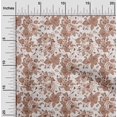 thumbnail image 2 of oneOone Polyester Spandex Light Brown Fabric Asian Floral Sewing Craft Projects Fabric Prints By Yard 56 Inch Wide, 2 of 4