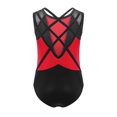 thumbnail image 2 of Linjinx Gym Leotards for Girls Ballet Dance Bodysuits Rhinestones Sleeveless Figure Skating Jumpsuit Red 12, 2 of 5