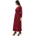thumbnail image 2 of Bimba Robe Maxi Longue Décontractée en Coton pour Femme à Taille Smockée, 2 of 7