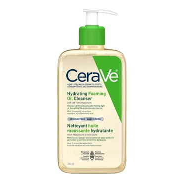 CeraVe Hydrating Foaming Oil Cleanser | Face & Body Wash with Squalane Oil, Hyaluronic Acid and Ceramides | For Dry to Very Dry Skin | 355 mL