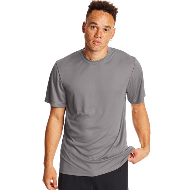 Hanes T-Shirt Sport Cool DRI Performance pour Hommes Lot de 2, L, Graphite
