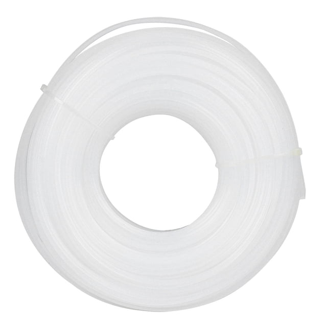 Ligne de Coupe Carrée Blanche 3mm x 60m Accessoire de Tondeuse à Gazon Remplacement de Corde