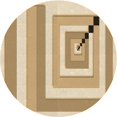 thumbnail image 1 of Ahgly Tapis Rond Lavable en Machine Intérieur Transitionnel Brun Cannelle, 3 Pieds Rond, 1 of 7