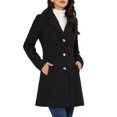 thumbnail image 1 of INSPIRE CHIC Manteau Mi-Long pour Femme à Simple Boutonnage à Revers Cranté, 1 of 6