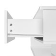 thumbnail image 4 of 41.5 in Coffee Table with Glass and LED Effect High-Gloss White  Side Tables, 4 of 10