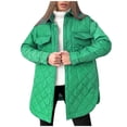 thumbnail image 1 of CEHVOM Womens Warm Solid Hoodless Jacket Slim Winter Parkas Outwear Clearance, 1 of 6