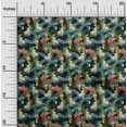 thumbnail image 2 of oneOone Velvet Black Fabric Tropical Craft Projects Decor Fabric Printed By The Yard 58 Inch Wide, 2 of 5
