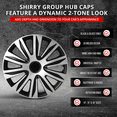 thumbnail image 3 of Wheel Cover Kit, 14 Inch Hubcaps Set of 4 Automotive Hub Caps with Universal Snap-On Retention Rings, 2-Tone ABS Plastic Black and Silver Rim Covers for All Makes, Models (SG-5083-DP-14), 3 of 7