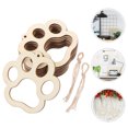 thumbnail image 3 of 20 Wooden Pendants Unfinished Adorable Wood Slices Wooden Ornament with 20 Ropes, 3 of 7