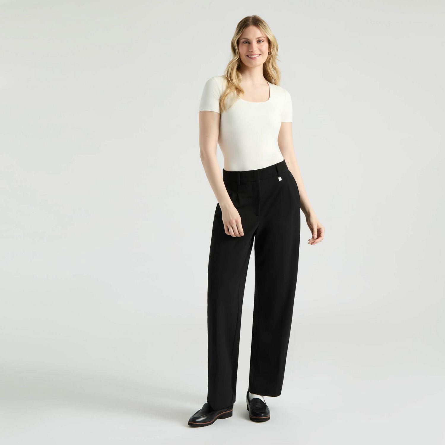 Mexx justaucorps en tricot à col carré, manches courtes pour femmes
