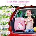 thumbnail image 3 of Costway 2PC Kids Carry On Luggage Set 12" Backpack and 16" Rolling Suitcase for Travel, 3 of 10