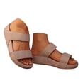 thumbnail image 3 of DAFEI Women's Thick Soled Flat Single Strap Slip Sandals with Cut Out Design Casual Open Back Sandals, 3 of 8