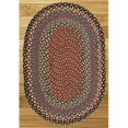 thumbnail image 1 of Capitol Earth Rugs 06-043 Burgundy-Blue-Gray Jute Braided Rug, 1 of 1