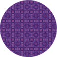 thumbnail image 1 of Ahgly Company Tapis Rond Lavable en Machine Intérieur Transitionnel Violet Vif, 8 Pieds Rond, 1 of 7