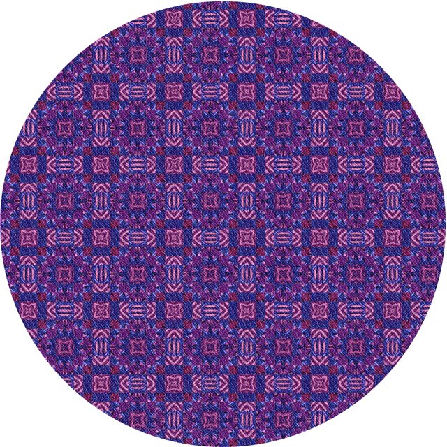 Ahgly Company Tapis Rond Lavable en Machine Intérieur Transitionnel Violet Vif, 8 Pieds Rond