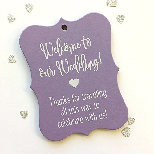 24 Étiquettes de Sac de Bienvenue d'Hôtel, Étiquettes de Mariage de Bienvenue, Étiquettes de Mariage de Destination (EC-369-WIS)