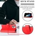 thumbnail image 4 of Compatible avec iPhone 14 Pro Max Étui Portefeuille Premium à Fermeture Éclair Grand Espace Flip en Cuir PU, 4 of 5