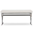 thumbnail image 3 of Bowery Hill Banc en Simili Cuir Blanc et Argent, 3 of 4