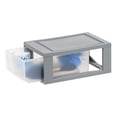 thumbnail image 3 of IRIS 5 L Small Stackable Storage Drawers Gray/Clear, 5 Pack, 3 of 14