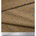 thumbnail image 2 of Soimoi Tissu de Coton Brun Tissu Imprimé Insecte & Texture par la Cour 56 Pouces de Large, 2 of 2