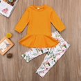 thumbnail image 3 of Enfants Bébé Fille Fleur Tenue Vêtements T-shirt Tops Tutu Robe Pantalon Ensemble, 3 of 5